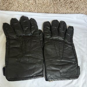 Nonbranded Men's Black Leather Gloves